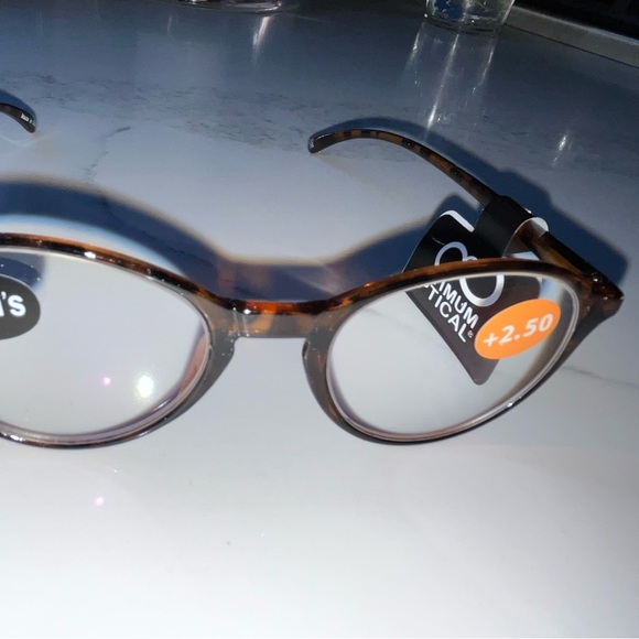 Nwt men’s brown tortoise shell plastic frame readers - 2.50 - Picture 5 of 11